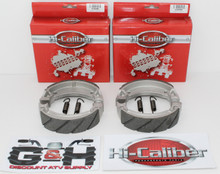 2 Sets WATER GROOVED FRONT BRAKE SHOES & SPRINGS for the 1992-2013 Yamaha YFM 125 Grizzly ATVs