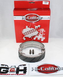 QUALITY WATER GROOVED Rear Brake Shoes & Springs for 1985-1988 Yamaha YFM 80 Badger ATVs