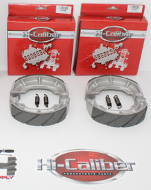 2 SETS WATER GROOVED Front Brake Shoes & Springs for 1989-2004 Suzuki LT LTF 160 QuadRunner ATVs