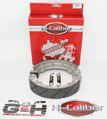 QUALITY GROOVED REAR Brake Shoes & Springs for 1997-2002 Kawasaki KVF 300 400 Prairie ATVs