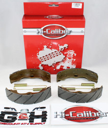 2 Sets WATER GROOVED FRONT BRAKE SHOES & SPRINGS for the Honda 1986-1989 TRX 350 350D Foreman