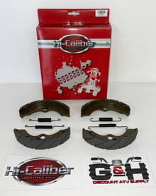 2 Sets WATER GROOVED FRONT BRAKE SHOES & SPRINGS for the 1990 Honda FL 400R Odyssey ATV