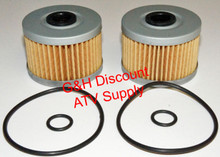 TWO 1985-1987 Honda 250ES Big Red Oil Filters With O-Rings *FREE U.S. Shipping*