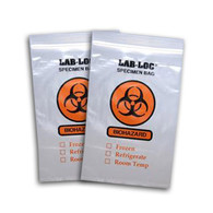 Specimen Transport Bag, 6x10, Absorbent Pad, Zip-Loc Closure, 2 Pouch, #100/ pack