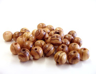 Olive Wood Round Beads 7-8mm (package contains 100 beads).