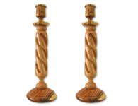 Olive Wood Candle Holders (9 inches in Height)