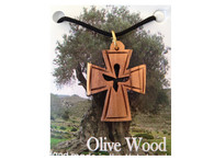 Olive Wood Cross With Dove Pendant. (1.3"H)