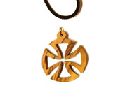 Olive Wood Cross Pendant. (1.6 inches in Height)