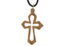 Olive Wood Cross Pendant. (1.7 inches in Height)