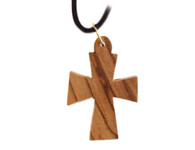 Olive Wood Cross Pendant. (1.4 inches in Height)