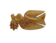 Olive Wood Brooch Dove Of Peace.(1 inches in Height)