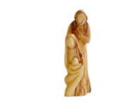 Olive Wood Serenity Family ™ Miniature Sculpture (4.5 inches in Height)