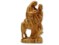 Olive Wood Flight To Egypt™ Sculpture (10 inches in Height)