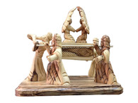Olive Wood Ark of The Covenent Museum Quality Statue 8.3 inches in 'Width x 7 1/2 inches in Height