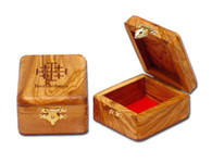Olive Wood Jerusalem Cross Box (1.4 inches in Height)