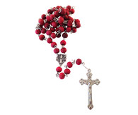 Jerusalem Rose Petals Rosary with Rosary box.