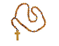 Olive Wood Round String Rosary (8.5mm)(13.5 inches in Length)
