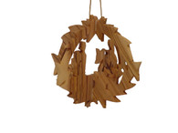 Olive Wood Coming To Bethlehem Ornament.
