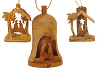 Olive Wood Set Of Three Ornament.