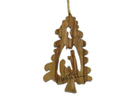 Olive Wood Christmas Tree Ornament (4 inches in Height)