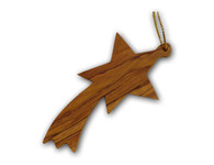 Olive Wood Shooting Star Ornament (3.5 inches in Height)