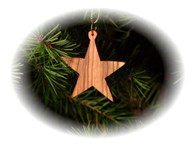 Olive Wood Star Ornament. (2 Inches in Height)