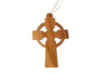 Olive Wood Celtic Cross Ornament (5 inches in Height)