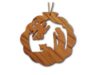 Olive Wood Good Shepherd Ornament (3 inches in Height)