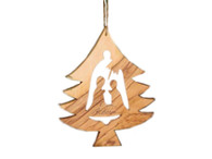 Olive Wood Christmas Tree Ornament (4.5 inches in Height)