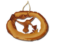 Olive Wood Ornament - Hummingbird