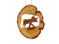 Olive Wood Ornament Moose