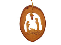 Olive Wood Nativity Ornament