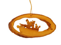 Olive Wood Noah's Ark Ornament.