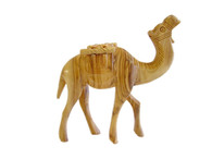 Olive Wood Camel With Stick. (5 inches in Height)