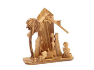 Olive Wood Christmas Tree Nativity (4.5 inches in Height)