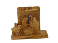 Olive Wood Nativity Set- Removable Figures 5 pcs W/Stable