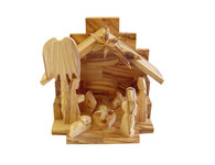 Olive Wood Nativity Angel Glory Nativity.(4.5 inches in Height)