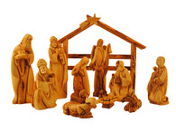 Nativity Set with Wisemen Gifts- Gold, Frankincense and Myrrh -13pcs