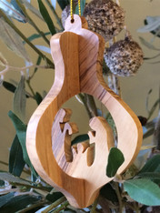 Olive Wood 3-D Nativity Ornament Large