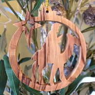 Olive Wood King on Camel Ornament
