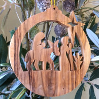 Olive Wood Mary & Joseph Ornament