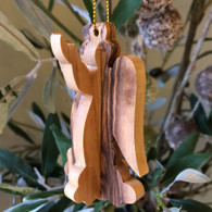 Olive Wood 3D Angel of Glory Ornament small