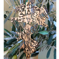 Olive Wood Cross of Angels