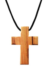 Olive Wood Cross Pendant. (1.5 inches Height) WA-37