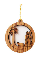 Bethlehem Olive Wood Shepherd Ornament (LZO-133)