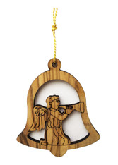 Bethlehem Olive Wood Angel Ornament (LZO-135)