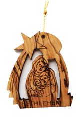 Bethlehem Olive Wood Nativity Ornament (LZO-141)