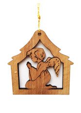 Bethlehem Olive Wood Angel Ornament (LZO-143)
