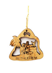 Bethlehem Olive Wood Nativity Ornament (LZO-146)