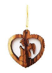 Olive Wood Angel Ornament (LZO-155)